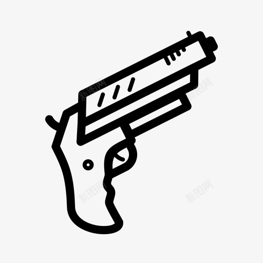 手枪枪左轮手枪图标svg_新图网 https://ixintu.com 射击 左轮手枪 手枪 武器