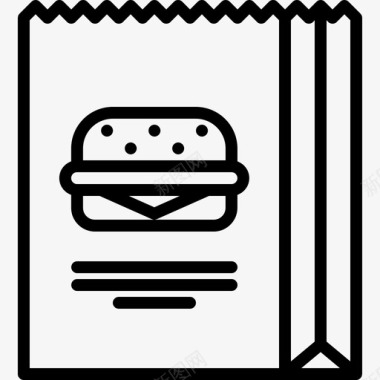 正宗汉堡快餐图标图标