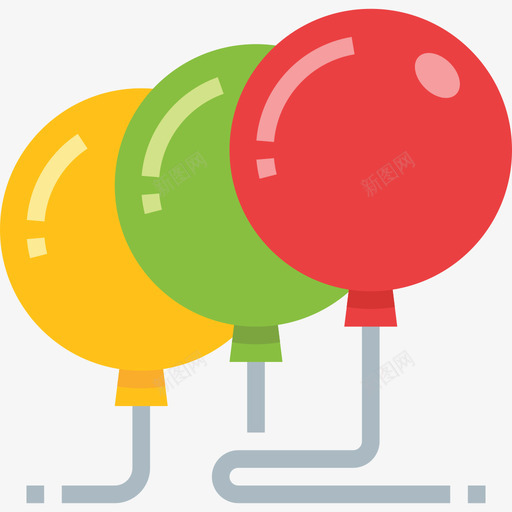 气球七八派对平的图标svg_新图网 https://ixintu.com 七八派对 平的 气球