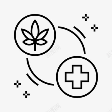 医用大麻治疗大麻图标图标