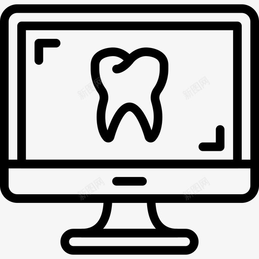 正位片牙科11线性图标svg_新图网 https://ixintu.com 正位片 牙科11 线性