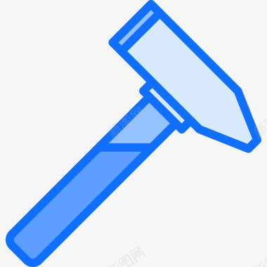 锤子63号工具蓝色图标图标