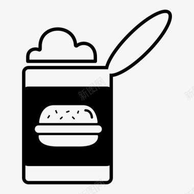 曼威治罐头食品图标图标