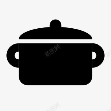 平底锅炖锅图标图标
