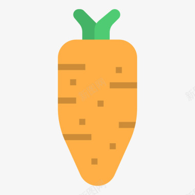 胡萝卜水果和蔬菜扁胡萝卜图标图标