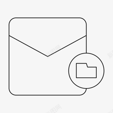 邮件信封文件夹图标图标