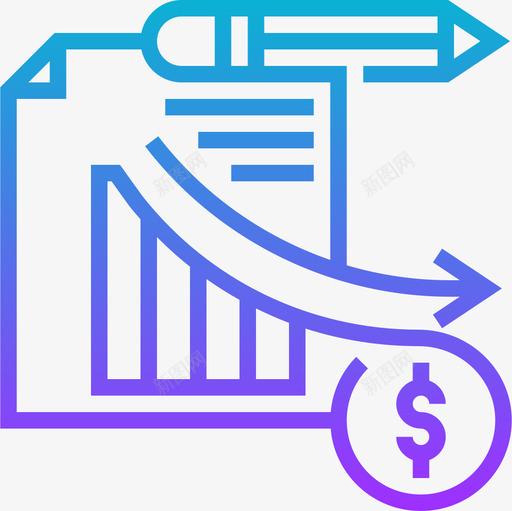 损失会计15梯度图标svg_新图网 https://ixintu.com 会计15 损失 梯度