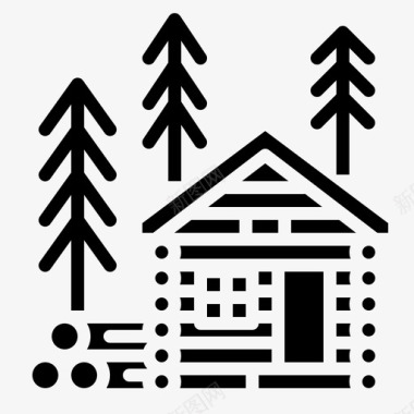 木屋建筑住宅图标图标