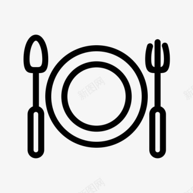 餐食餐具食物图标图标