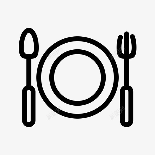 餐食餐具食物图标svg_新图网 https://ixintu.com 盘子 食物 餐具 餐厅 餐食