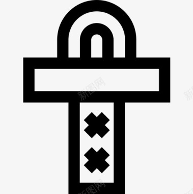 十字架埃及53直纹图标图标