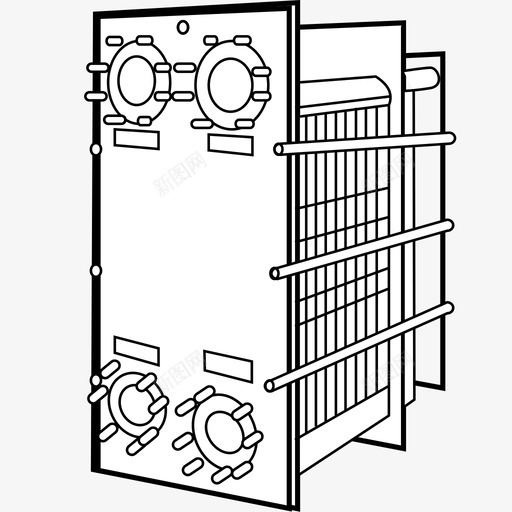 板式换热器svg_新图网 https://ixintu.com 板式换热器