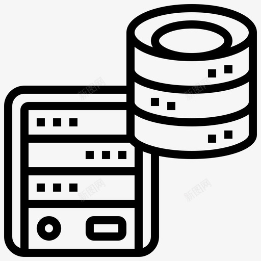 服务器数据库管理线性图标svg_新图网 https://ixintu.com 数据库管理 服务器 线性