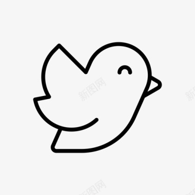 推特小鸟社交媒体图标图标