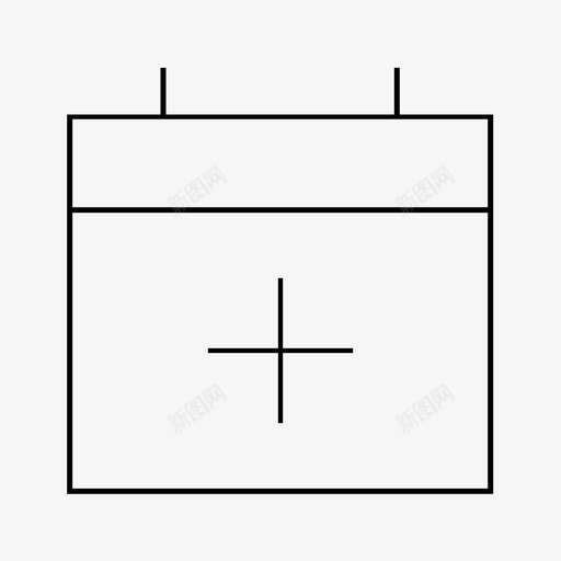 添加日历杂项行图标svg_新图网 https://ixintu.com 日历 杂项 添加