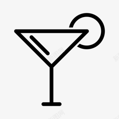 鸡尾酒杯杯子饮料图标图标