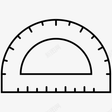 量角器教育几何图标图标