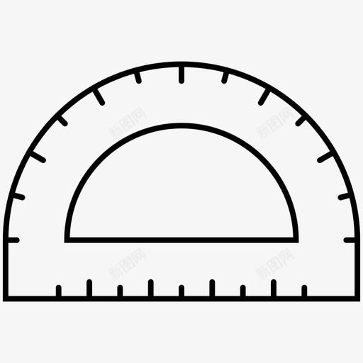 量角器教育几何图标svg_新图网 https://ixintu.com 几何 教育 数学 数学图标 测量 量角器