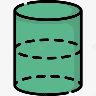 Cilinder教育206线性颜色图标图标