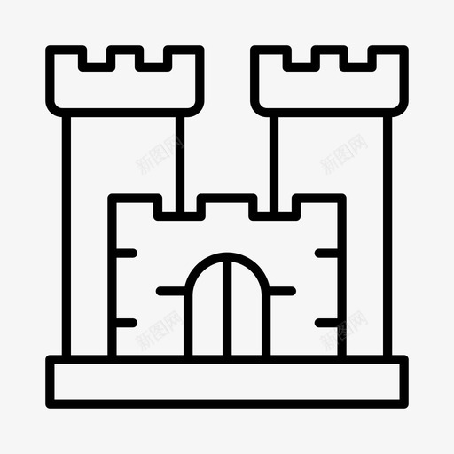 城堡国王中世纪图标svg_新图网 https://ixintu.com 中世纪 国王 城堡 富人 皇室 皇家