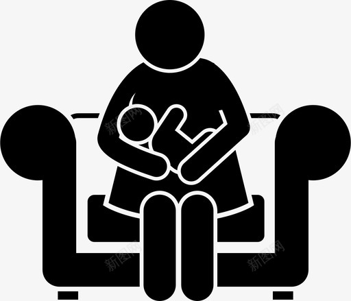 在椅子上哺乳婴儿坐着图标svg_新图网 https://ixintu.com 乳母 亲和 哺乳 坐着 婴儿 椅子 沙发