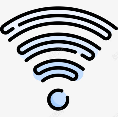Wifi互联网技术18线性彩色图标图标