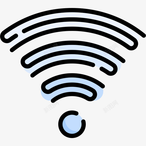 Wifi互联网技术18线性彩色图标svg_新图网 https://ixintu.com Wifi 互联网 彩色 技术 线性