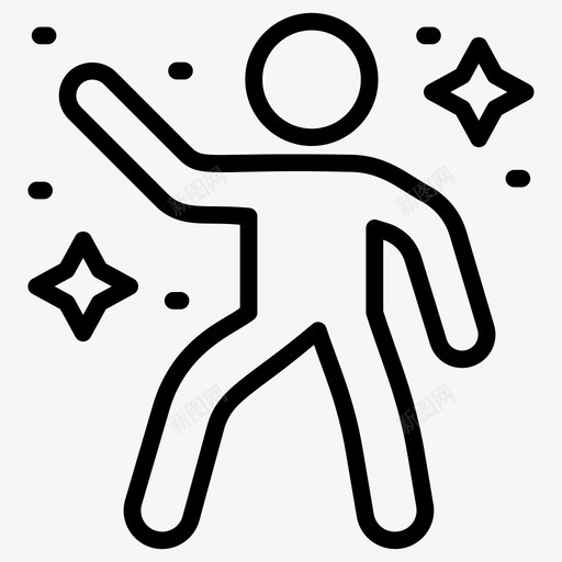 跳舞跳舞的家伙快乐的人图标svg_新图网 https://ixintu.com 快乐的人 派对舞蹈 聚会 聚会庆祝线向量图标集 跳舞 跳舞的家伙