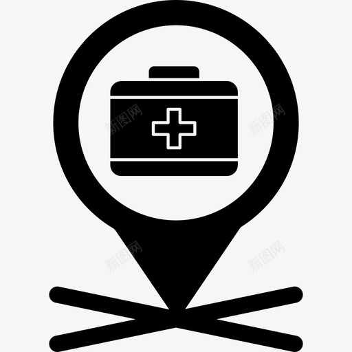 医疗医院位置图标svg_新图网 https://ixintu.com 位置 医疗 医院 地图标识 地图标识v4 药房