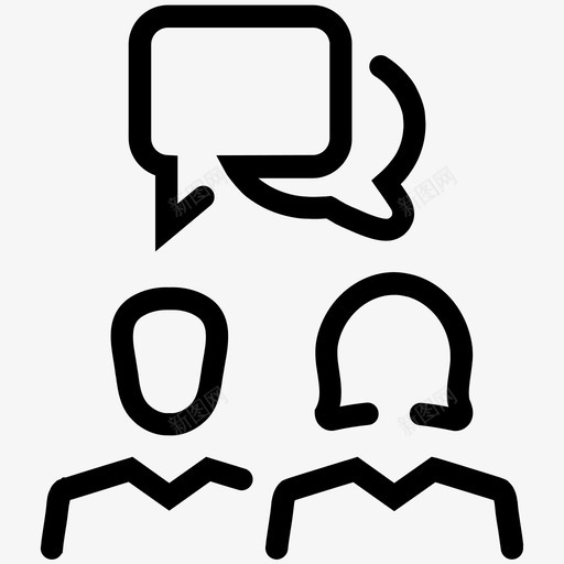 业务讨论沟通对话图标svg_新图网 https://ixintu.com 业务 对话 提纲 沟通 讨论 谈话