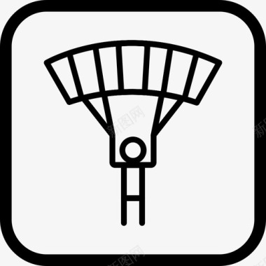 降落伞滑翔跳伞图标图标
