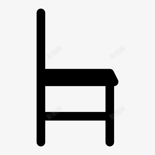 椅子座位坐椅图标svg_新图网 https://ixintu.com 坐椅 座位 椅子 等候椅 粗体的用户界面图标
