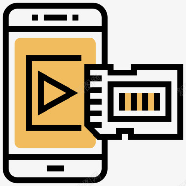 播放视频电脑技术10黄影图标图标