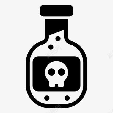 毒药危险毒药液体瓶图标图标