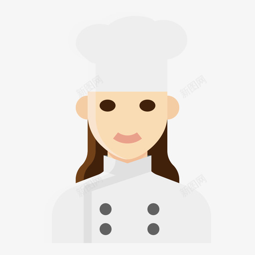 厨师职业女性2公寓图标svg_新图网 https://ixintu.com 公寓 厨师 职业女性