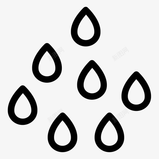 雨滴大雨天气1图标svg_新图网 https://ixintu.com 大雨 天气1 雨滴
