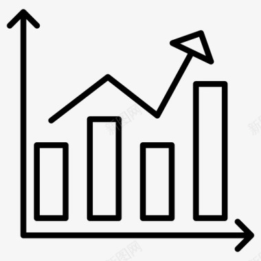 业务数据图表业务线图业务增长图图标图标