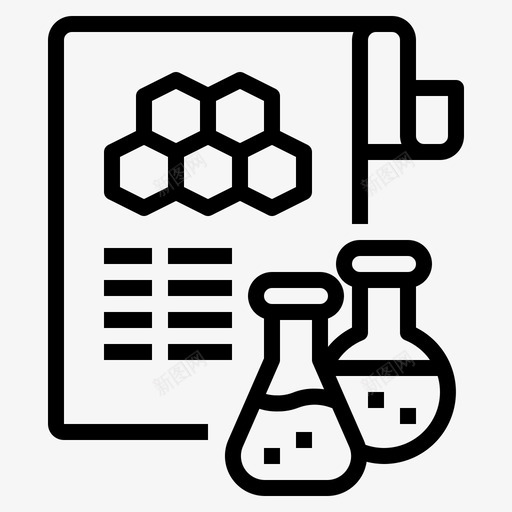 报告化学39线性图标svg_新图网 https://ixintu.com 化学 报告 线性