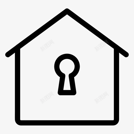 家用锁钥匙钥匙孔图标svg_新图网 https://ixintu.com 保安 保险箱 家用锁 钥匙 钥匙孔