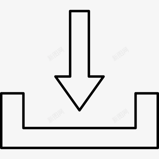 箭头保存图标svg_新图网 https://ixintu.com 下载 保存 商业金融图标 签名 箭头