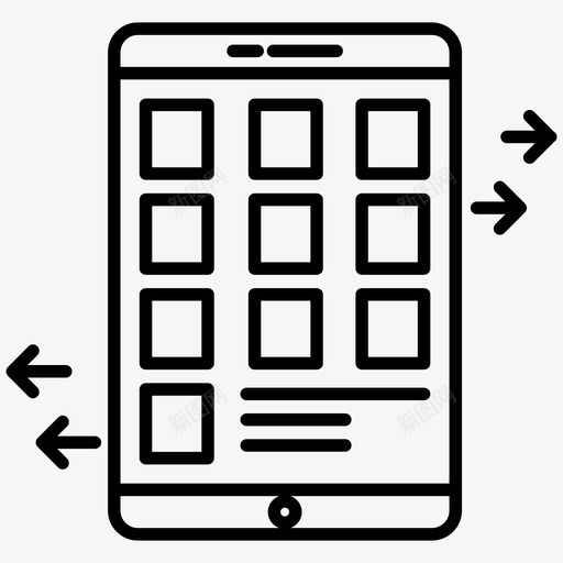 移动界面移动应用程序菜单移动导航图标svg_新图网 https://ixintu.com 体验 信和 向量 图标 广告 界面 移动 络线 网络 设计 通信