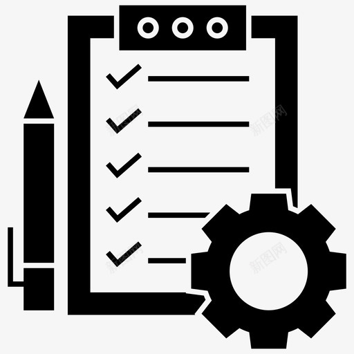 列表设置检查表产品列表图标svg_新图网 https://ixintu.com 产品列表 列表 协作 团队 字形 检查表 管理 设置 购物 集合 项目管理