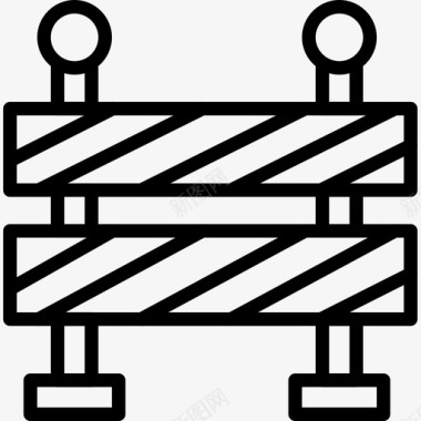 护栏96号结构线性图标图标