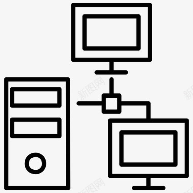 服务器网络数据交换网络主机图标图标