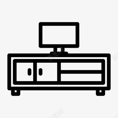 电视柜娱乐系统家庭图标图标