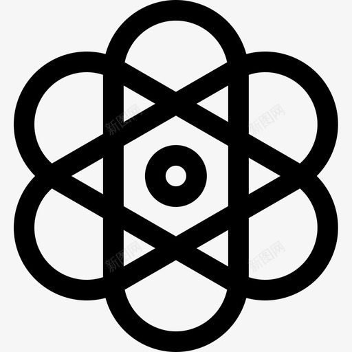 Atom书呆子37直系图标svg_新图网 https://ixintu.com Atom 书呆子 直系