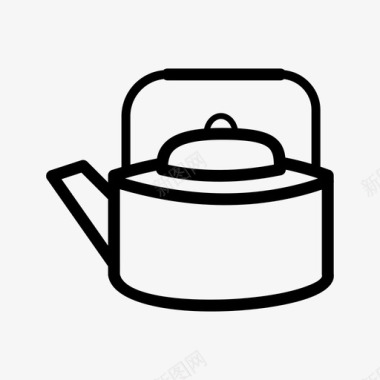 水壶热茶茶壶图标图标