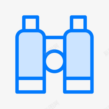 氧气罐潜水22蓝色图标图标