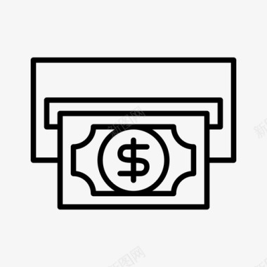 现金提款货币图标图标