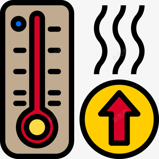 温度计生态学174线性颜色图标svg_新图网 https://ixintu.com 温度计 生态学 线性 颜色